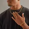 Conjunto de Colar e Pulseira Trançado Clássico Estilo Europeu Transfronteiriço da Amazon Aço Inoxidável Moda Tendência Joias Unissex