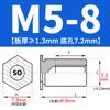 SO-M2M3M4M5M6M8 Remache Hexagonal Galvanizado de Agujero Pasante Placa de Presión Tuerca de Chapa Columna Espárrago de Acero al Carbono