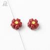 Estilo Ins Liga Flor Grande Gota de Óleo Contas com Furo Reto Corrente de Celular Pulseira Chaveiro Acessórios para Joias DIY Contas Versáteis