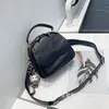 Bolsa Transversal de Ombro Casual Mochila Nova Estilo Verão Couro de Ovelha Preto Original Feita à Mão College Retrô Simples Transfronteiriça