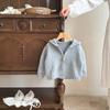 Suéter de Roupa de Bebê Outono e Inverno Conjunto para Menina de Bebê Engrossado e Quente Novo Conjunto de Duas Peças de Inverno para Bebê de Um Ano