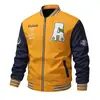 1Estilo Nuevo Transfronterizo 2025 Color Nuevo Chaqueta Uniforme de Béisbol para Hombre Otoño e Invierno Marca de Tendencia Ropa Holgada Versátil Ins Hong Kong