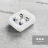 Aretes Rectos de Aleación de Titanio para Perforación de Oreja, Estilo de Pasador Recto Anti-Perforación, Aretes Portátiles Mejorados en Caja para Mujeres, No Es Necesario Quitárselos al Dormir