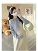 Elegante Conjunto de Ropa de Maternidad Estilo Pequeño Chanel Otoño/Invierno 2025 Nuevo Conjunto de Suéter de Punto con Lazo + Vestido Camiseta de Longitud Media
