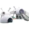 Deslizador Grande de Acero Inoxidable para Escalada al Aire Libre Equipo de Diversión Grande para Niños Instalaciones Combinadas en Área Escénica al Aire Libre