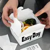 Caja de Almuerzo de Papel Ligero Desechable para Ensalada Caja de Embalaje para Llevar Sándwiches Caja de Embalaje para Horneado Logo de Impresión Comercial