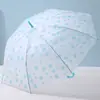 Paraguas Transparente Esmerilado con Mango Largo, Resistente al Viento, Adecuado para Hombres y Mujeres, Estudiantes, Estilo Fresco, Doble Persona, Paraguas de Moda