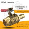 Válvula de esfera pequena de cobre puro interruptor de válvula de compressor de ar válvula de esfera pagoda fio externo 8-02 válvula de esfera fio interno válvula de esfera pagoda cabeça dupla