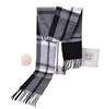 Cachecol masculino de outono e inverno estilo europeu e americano, tipo caxemira, xadrez britânico com franjas, cachecol quente decorativo para casal, entrega em peça única