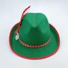 Sombrero de Jazz Verde Oktoberfest Alemán Carnaval Montañismo Sombrero de Jazz Sombrero de Fiesta Sombrero de Escenario para Actuación de Adulto