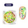 Lentejuelas exclusivas para decoración de uñas transfronterizas, nuevo color arcoíris redondo, decoración de uñas, maquillaje de ojos, lentejuelas, esmalte de uñas resistente a disolventes