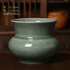 Porcelana Celadon do Forno Yue, Porcelana Celadon do Forno Ge, Tigela para Lavar Chá para Uso Doméstico, Conjunto de Chá Kung Fu, Tigela para Lavar Xícaras da Cerimônia do Chá, Tigela Grande para Lavar Água, Tigela de Cerâmica para Lavar Canetas de Papelaria, Fumaça
