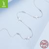 Collar Original Yinziyun Exquisito y Pequeño Flor de Cuatro Pétalos Collar de Plata de Ley S925 de Lujo Ligero Todo Terreno para Mujer Transfronterizo