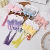 Grampo de cabelo de pelúcia infantil outono e inverno novo grampo de cabelo chinês antigo hanfu grampo de cabelo fofo desenho animado bola de cabelo borla acessórios de cabelo