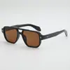 Nuevas Gafas de Sol Cuadradas Grandes Estilo Europeo y Americano con Doble Puente y Tachuelas para Hombre, Gafas de Sol Personalizadas Transfronterizas Hip-Hop con Protección UV