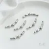 Galvanização Forte Banhado a Ouro 14K Tubo Curvo de Lava com Furo Passante DIY Pingente de Colar de Pérolas Artesanal Acessórios de Joias