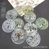 Colgante de Jade 52mm Jade Natural Doble Felicidad Pato Mandarín Estilo Palacio Retro Colgante Broche Accesorio Estilo Antiguo DIY