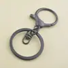 Conjunto de Três Peças com Fecho Lagosta Pintado Anel de Figura Oito de Metal Argola Plana Chaveiro Joias DIY Chaveiro Atacado