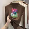 Y2533# camiseta interior de manga larga para niñas, nueva de primavera y otoño, estilo extranjero, versátil, para niños, con dibujos animados, casual, a la moda