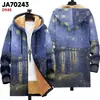 Chaqueta de Estilo Nuevo Transfronteriza con Elementos de Patrón Multicolor, Cárdigan con Capucha y Cierre B5, Abrigo de Algodón Polar Espesado de Invierno con Forro Amarillo