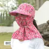 Chapéu de Proteção Solar Completa, Máscara Facial Respirável, Proteção para o Pescoço, Chapéu de Sol Integrado, Chapéu de Sol Anti-UV para Exterior para Mulheres, Verão