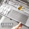 Caja divisoria para cajón de cocina, organizador de almacenamiento y clasificación para gabinete, caja de almacenamiento de cubiertos y cucharas combinable libremente