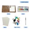 Mini caixa de tinta aquarela caixa de nogueira caixa de papel de pintura portátil caixa de tinta esboço viagem pintura terno