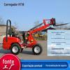 Carregador pequeno, carregador de quatro rodas hidráulico para jardim verde municipal, carregador agrícola a diesel