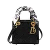 Bolso de Princesa Diana Bordado de Alta Gama, Bolso de Mujer, Nuevo Bolso de Mano con Pañuelo de Seda de Moda, Bolso Bandolera de Hombro Moderno y Elegante