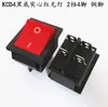 Interruptor Basculante KCD4 Basculante Botón de Encendido/Reinicio 4 Pines 6 Pines 2 Posiciones 3 Posiciones con Luz 16A250V Interruptor Basculante