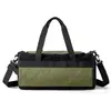 Bolsa de Viagem Cilíndrica Patchwork Xadrez Novo Estilo Transfronteiriça, Bolsa Esportiva e de Fitness de Grande Capacidade, Bolsa de Mão com Separação Seca e Úmida