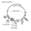 Ventas calientes transfronterizas dibujos animados kt gato animación Panjiadora joyería de gota de aceite pulsera de aleación de zinc pulsera al por mayor rosa