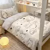 Juego de ropa de cama nuevo para dormitorio, juego de tres piezas de algodón puro, sábana de algodón, funda de edredón, sábana individual para estudiantes de secundaria, juego de ropa de cama de cuatro piezas