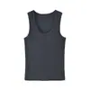 Tirantes Chaleco Cuello en U para Mujer Ropa Exterior de Verano Ropa Interior Anti-rozaduras Bloqueo de Luz Paramilis Youke Hilo de Seda Base de Algodón Top Blanco