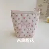 Bolsa de maquiagem de alta qualidade, pequena, com bordado de laço floral de algodão, bolsa de armazenamento para viagem, envelope vermelho de boca, atacado de fábrica