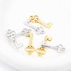 Colgante de Llave Hueca Acero Inoxidable Accesorios de Joyería DIY Collar Pulsera Moda Colgante Hip Hop Colgante Dorado