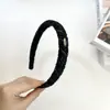 Faixa de Cabelo Bouclé Xadrez, Estilo Little Coco, Design de Logotipo Metálico Retrô, Outono/Inverno, Suave, Aumenta a Altura no Topo da Cabeça, Realça o Temperamento, Acessório de Cabelo