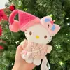 Nuevo Llavero de Peluche Original Hello Kitty DIY Grande "Camarón" Muñeca Linda Colgante para Bolsa