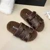 Elegantes Zapatillas de Pantufla de Piel Suave para Mujer, Otoño 2026, de Moda para Usar en Exteriores, Estilo Coreano Versátil, Zapatos Gruesos de Piel Perezosos