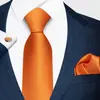 2026 Novo Modelo Formal Cor Sólida Conjunto de Gravata, Lenço de Bolso e Abotoaduras Masculino Grande Quantidade em Estoque