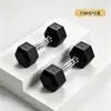 Mancuernas Hexagonales Recubiertas para Hombres para Fitness en Casa, Directo del Fabricante, Mancuernas de Acero Puro para Levantamiento de Pesas, Antideslizantes, Equipo de Fitness