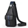 Bolso de Pecho para Hombre de Nuevo Estilo Transfronterizo, Moderno y Casual, Bolso Cruzado Multifuncional de un Solo Hombro, Bolso de Pecho Cruzado para Hombre de PU