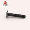 Tornillo de rosca para máquina de cabeza redonda plana y grande con ranura cruzada negra, M3 y M4, de Wobite, venta al por mayor