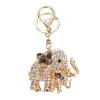 Llavero de Elefante Incrustado con Diamantes Transfronterizo del Sudeste Asiático Llavero de Animal de Tailandia Metal Creativo Dibujos Animados Pequeño Regalo