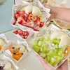 Caja de Empaque para Pastel de Nieve Explosión de Frutas, Caja para Postre Horneado, Caja para Llevar Pastel Pequeño Basque Explosión de Nieve