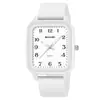 Reloj de Examen Estudiante Simple y Elegante con Esfera Cuadrada y Movimiento de Cuarzo, Reloj de Pulsera Resistente al Agua 50m, Venta al por Mayor desde la Fuente