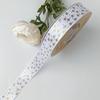 Cinta Floral Dorada con Pan de Oro de 2.5 cm para Cajas de Regalo Hechas a Mano para DIY, Moños para Pasteles y Cintas Decorativas