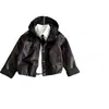 Chaqueta con capucha para niño 2026 Nueva Primavera y Otoño, Abrigo de Piel Sintética para Bebé Niña, Chaqueta Moderna Estilo Coreano