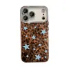 Cordón de estrella con estampado de leopardo adecuado para funda de teléfono Apple 16 Pro Max, iPhone 17, Maillard 15, otoño e invierno 14 para niñas