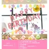 Conjunto de Balões Feliz Aniversário Festa de Aniversário Infantil Decoração de Parede de Fundo Suprimentos de Decoração Meninos e Meninas Bebê Um Ano de Idade